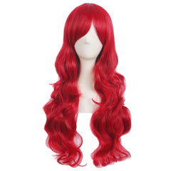 MapofBeauty 28in bright red wig front view for bold event-ready style