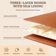 MaqSacion makeup case premium PU material offers durable protection for delicate cosmetics