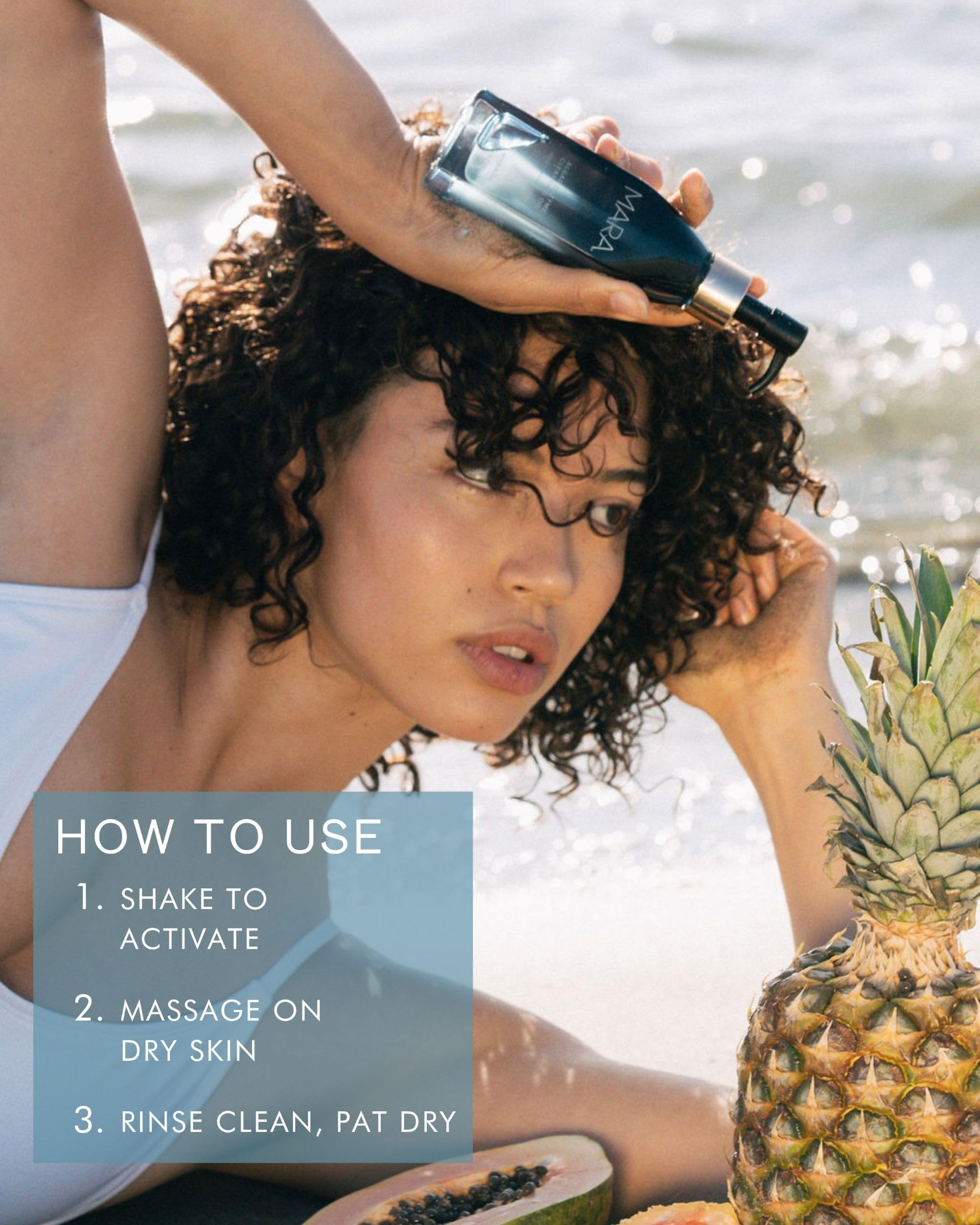 MARA Application routine shot highlights hydrating cleanse during morning skincare.