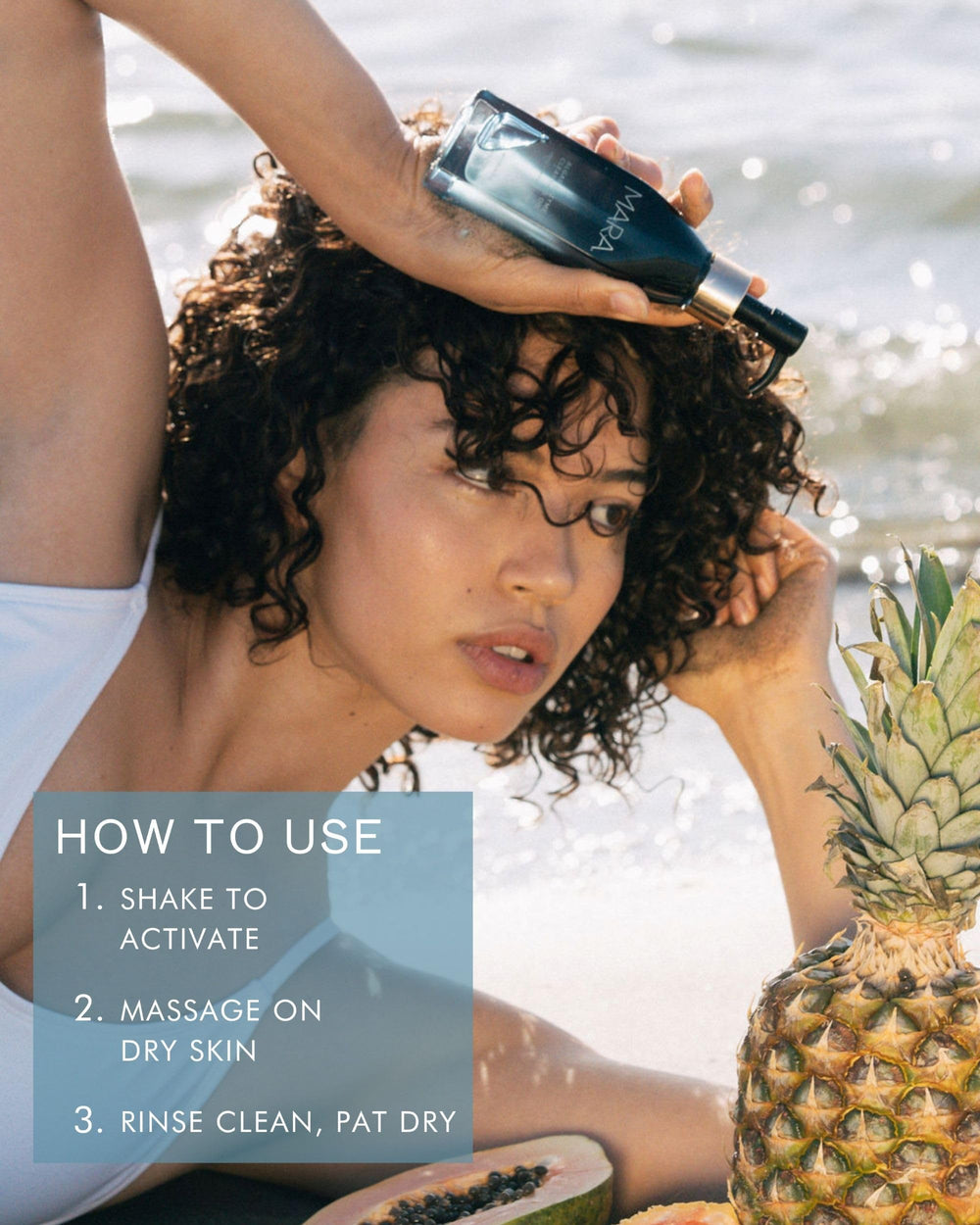 MARA Application routine shot highlights hydrating cleanse during morning skincare.