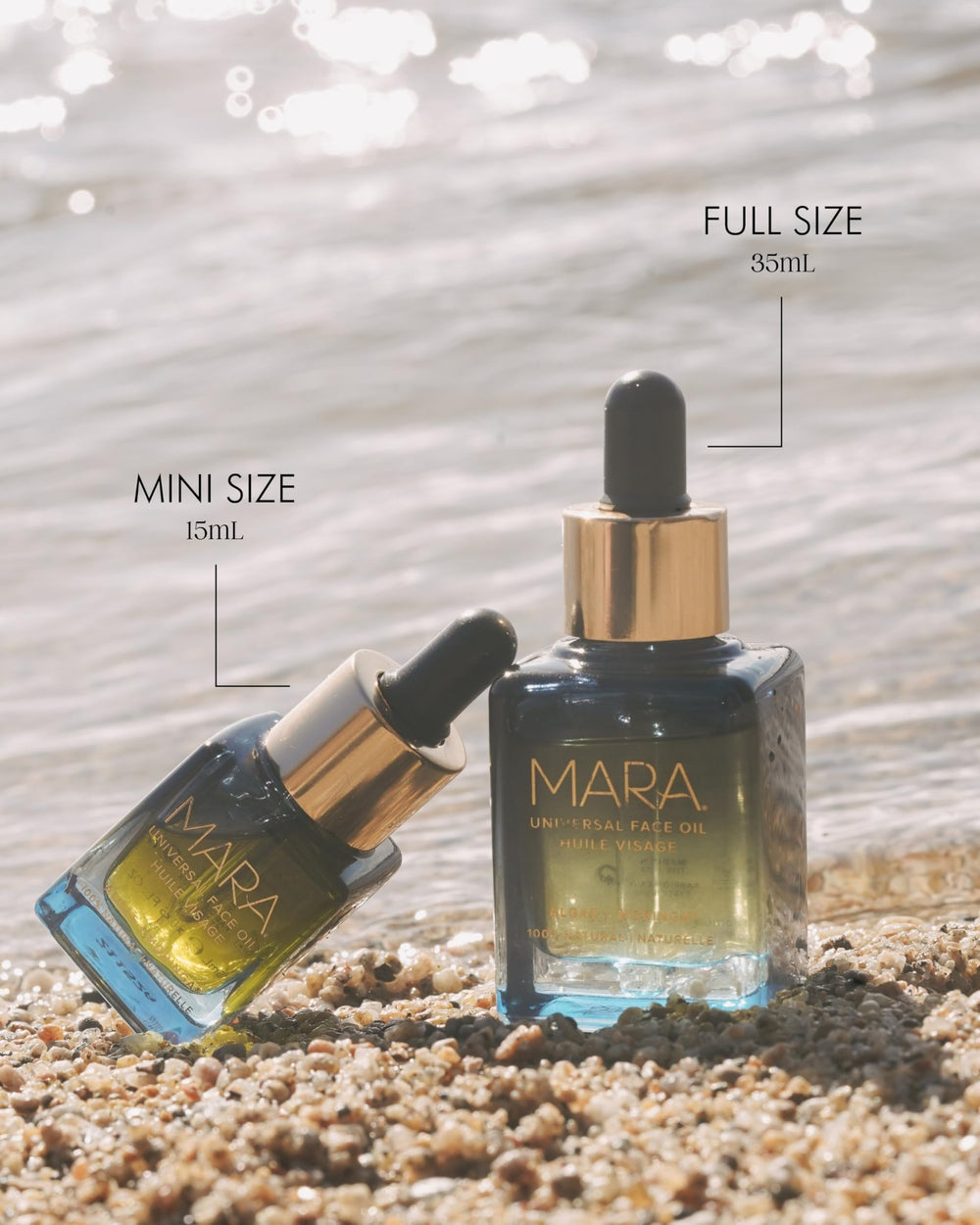 MARA face oil texture closeup reveals silky, non-greasy finish