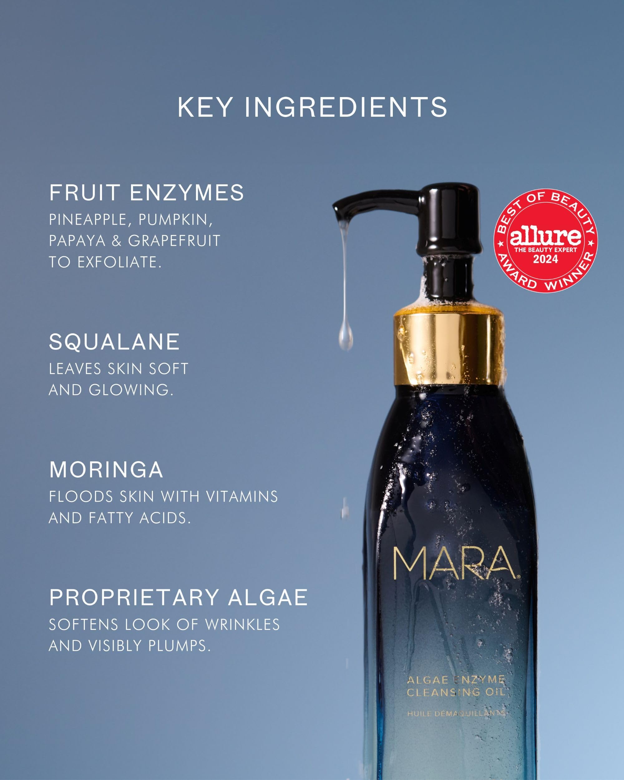 MARA Ingredients display with algae blend, chia and moringa for nourishment.