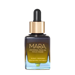 MARA Universal Hydrating Face Oil bottle pour demonstrates hydrating action for all skin types