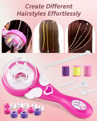 Marbe electric ceramic hair braider automatic braid closeup for hands-free styling
