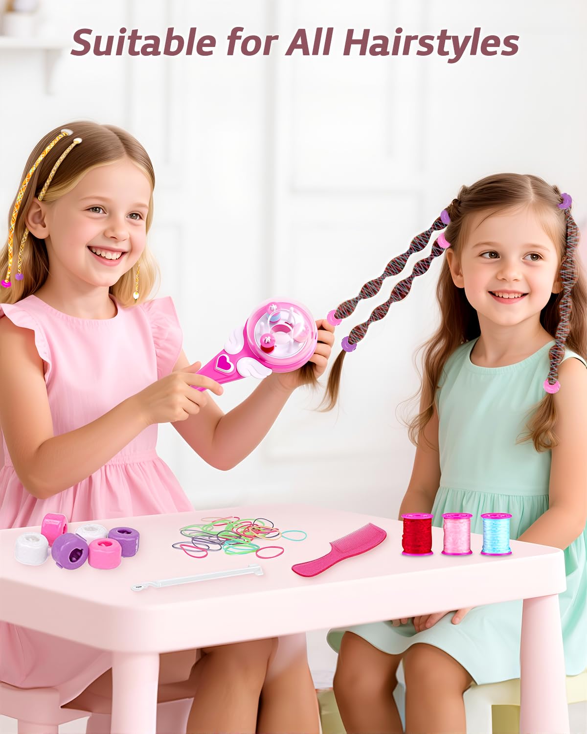 Marbe hair braider showcased for party use and on the go styling