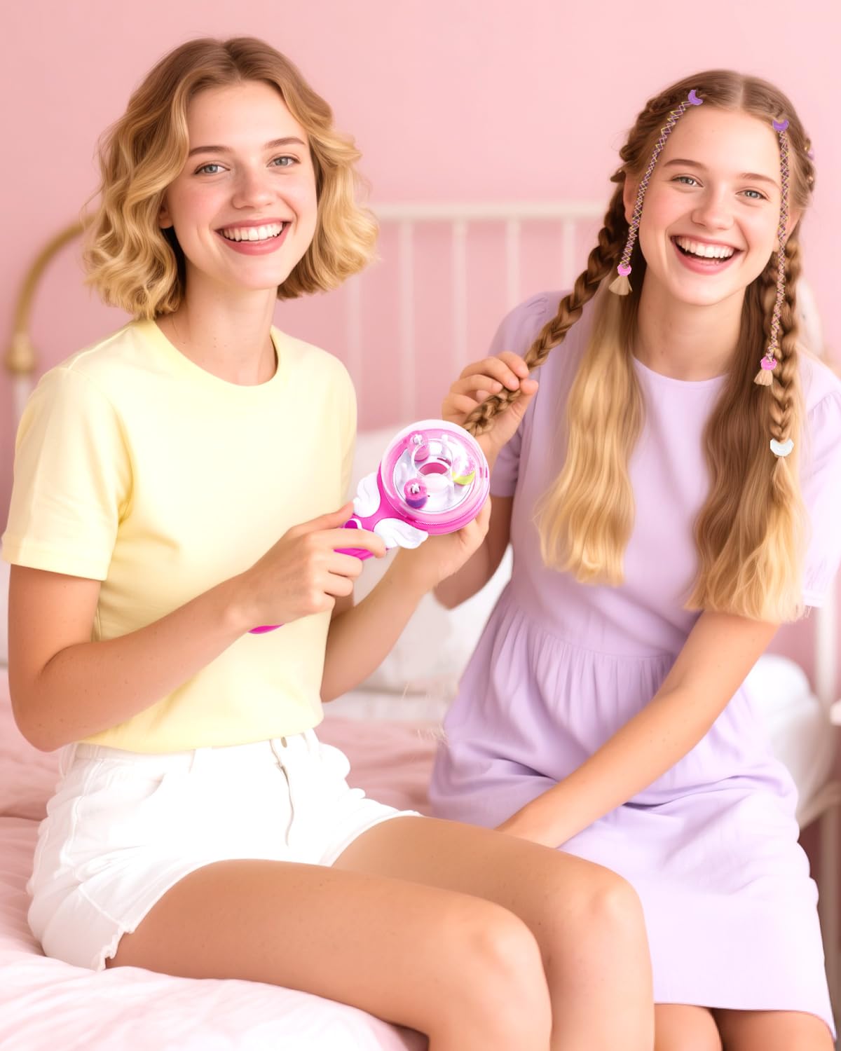 Marbe pink design Marbe hair braider for stylish party looks