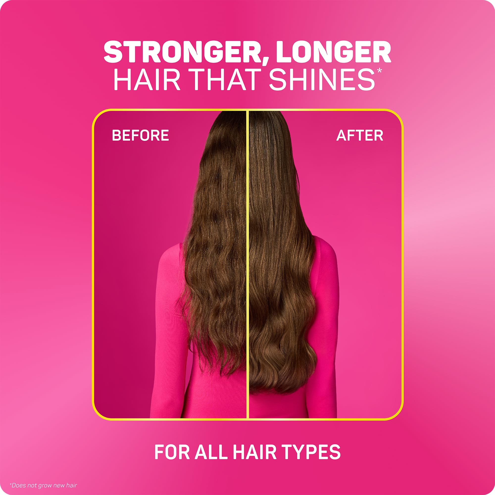 Before and after long hair showing Marc Anthony smoother, stronger-looking lengths
