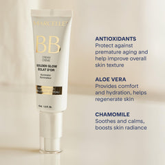 Marcelle BB Cream self-adjusting pigments blend to skin for seamless coverage.