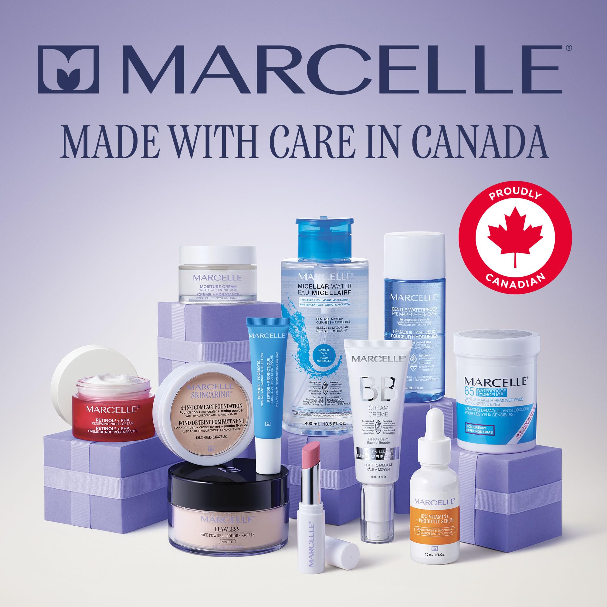 Marcelle 85 discos, empaque práctico para desmaquillado rápido.