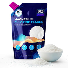 MARCO ESRA Dead Sea Magnesium Flakes bag closeup highlights mineral-rich formula for soaking