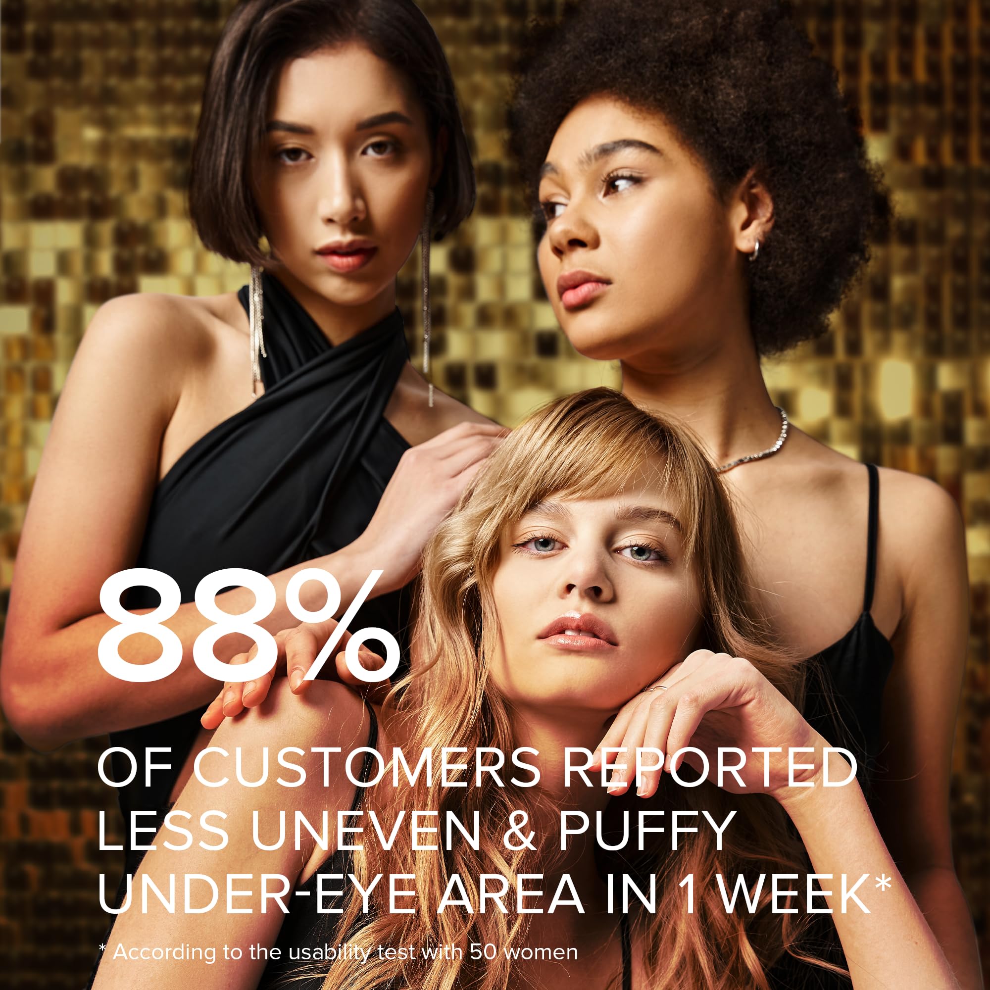 MAREE 24k gold glow under-eye gels on dark circles for a refreshed look.