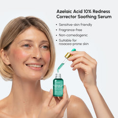 MAREE Azelaic Acid Serum label closeup highlights fragrance-free skincare benefits.