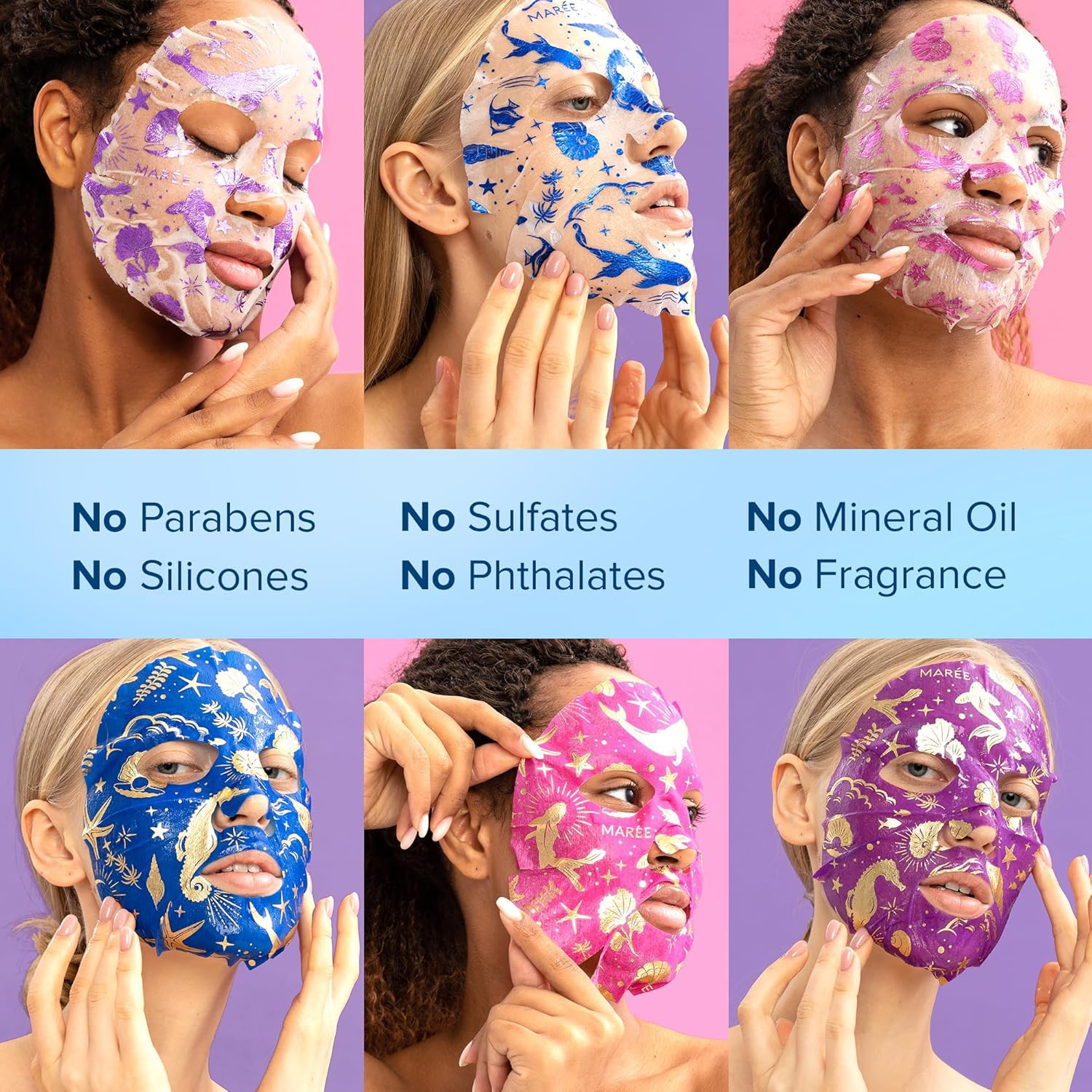 MAREE colorful face mask pack adds a fun ritual to hydration routine.