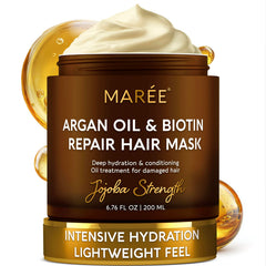 MAREE Deep Conditioning Hair Mask bottle closeup for hydration