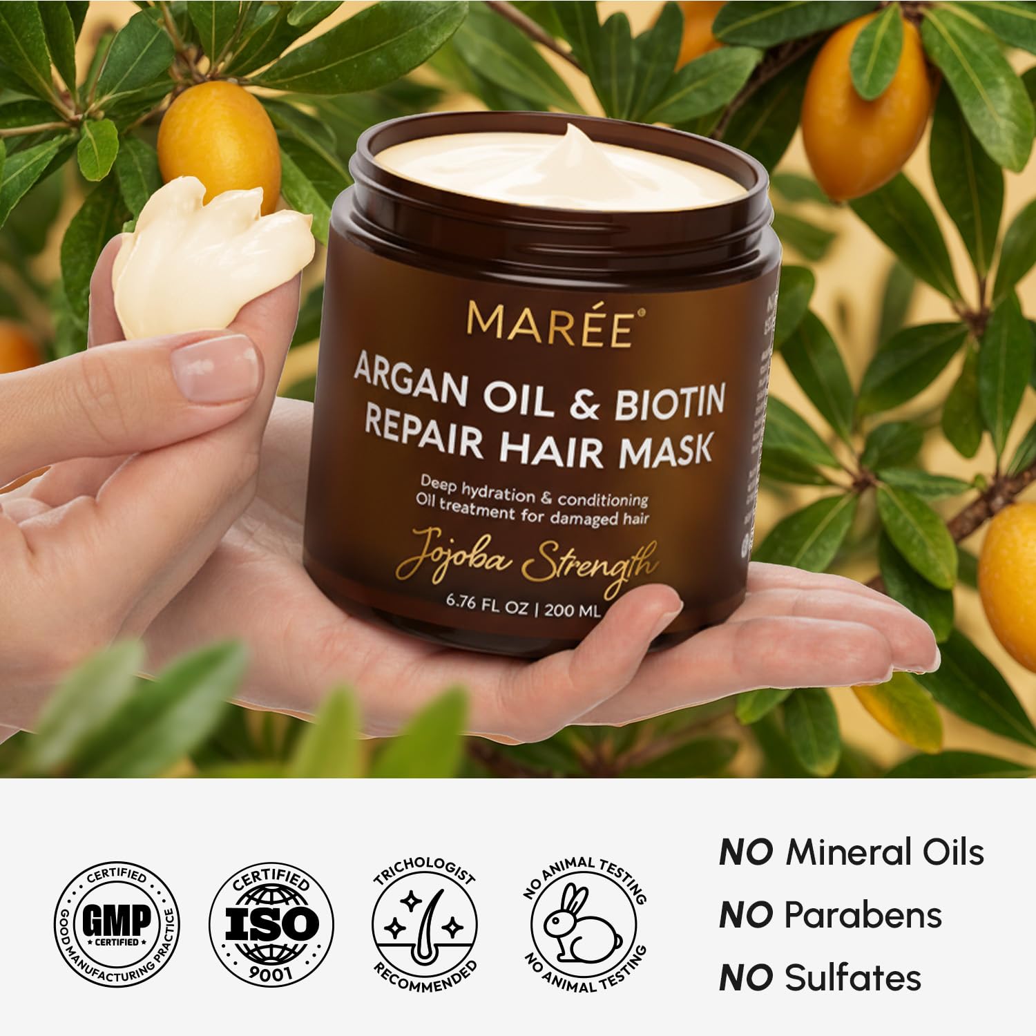 MAREE Hair Mask leaves soft silky hair