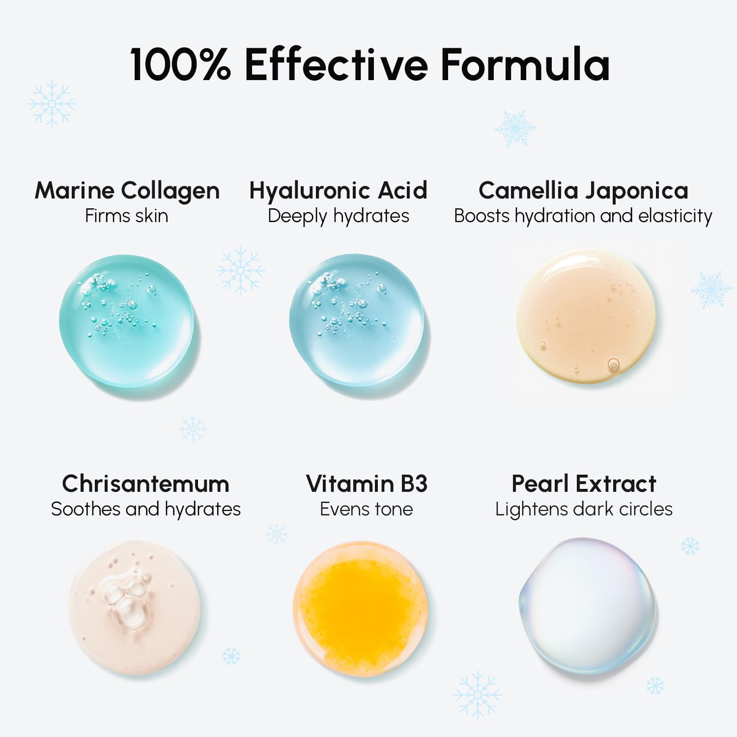 MAREE Eye Gels applied to clean skin for brightening and cooling effect.