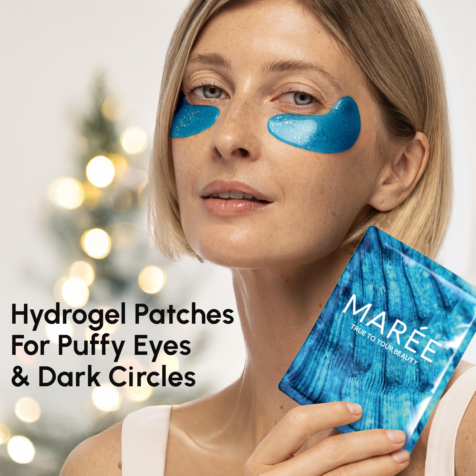 MAREE Eye Gels hydrogel texture enriched with collagen and HA for moisture boost.