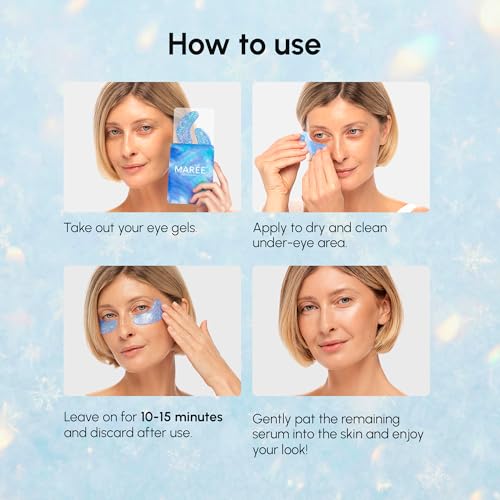 Lifestyle shot of MAREE Eye Gels for self-care moments.