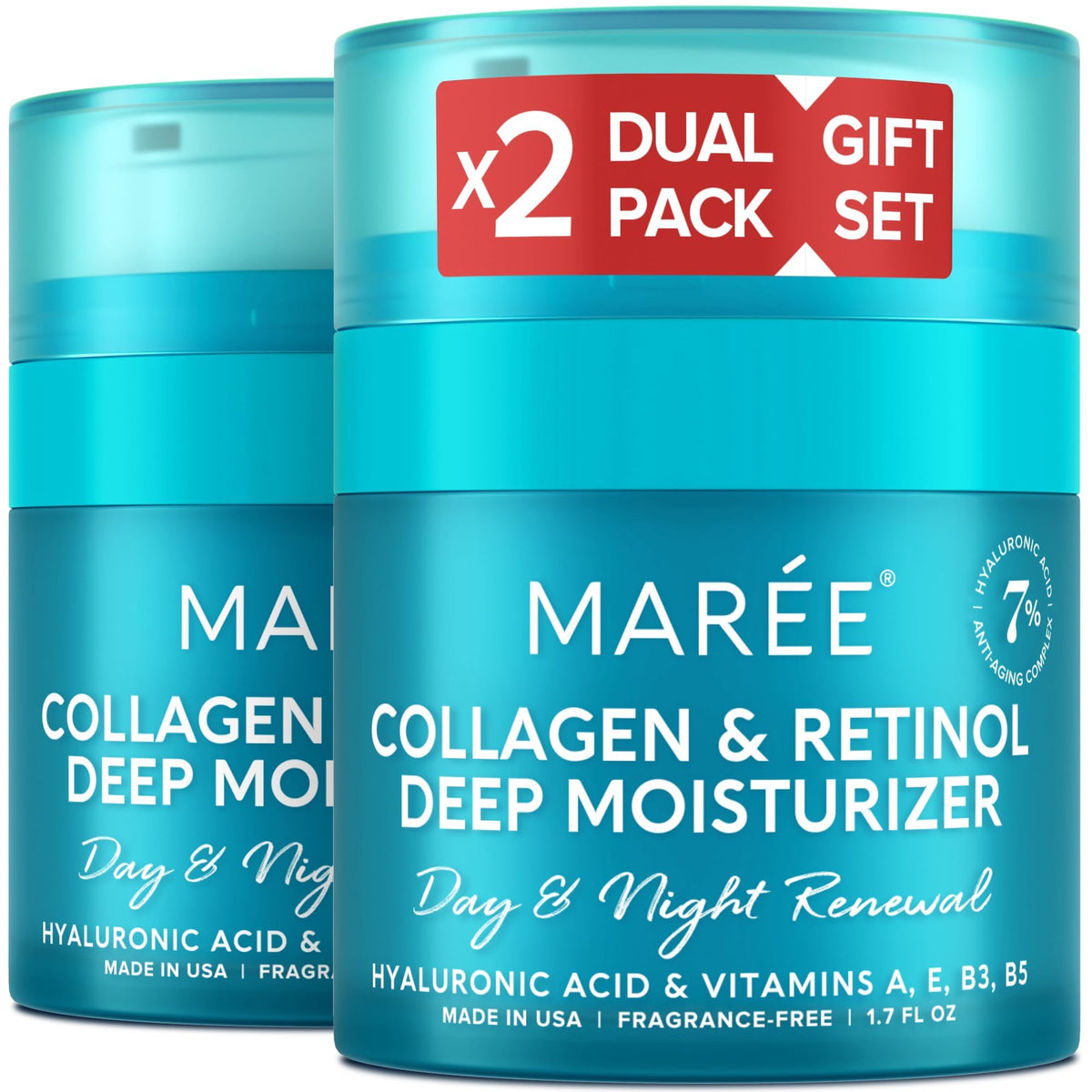 MAREE Face Moisturizer jar close-up shows rich hydration for daily glow.