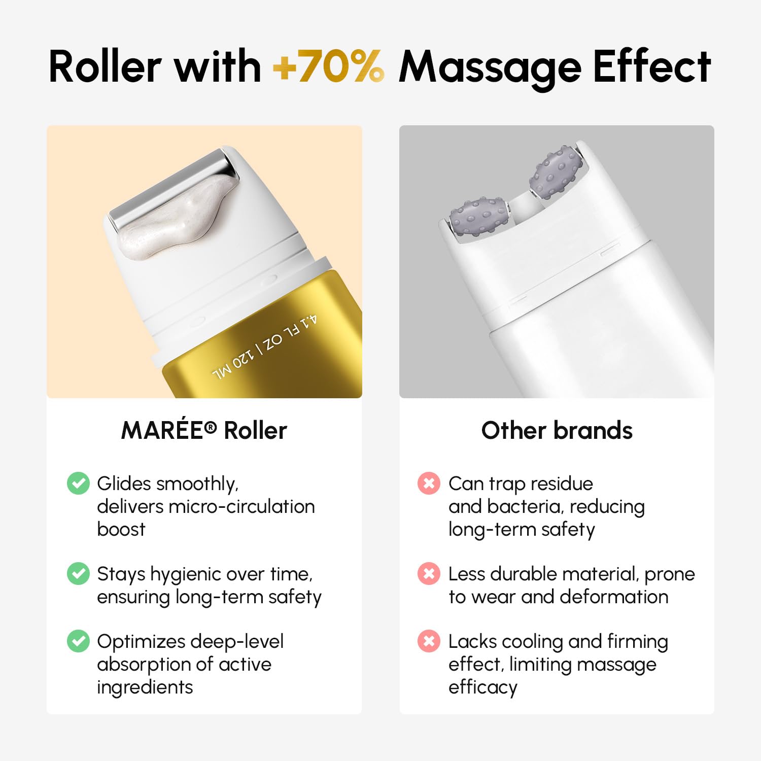 MAREE fragrance-free cream tube communicates gentle daily neck care.