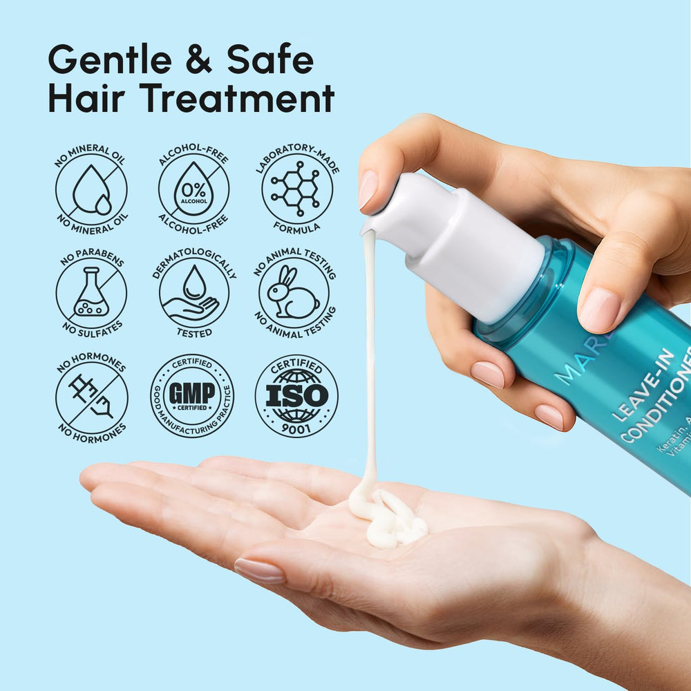 MAREE frizz control hair-smoothing shot highlights lasting tame for humid days.