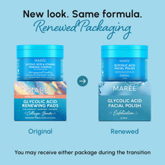 Close-up texture of MAREE Glycolic Acid Pads for smooth exfoliation