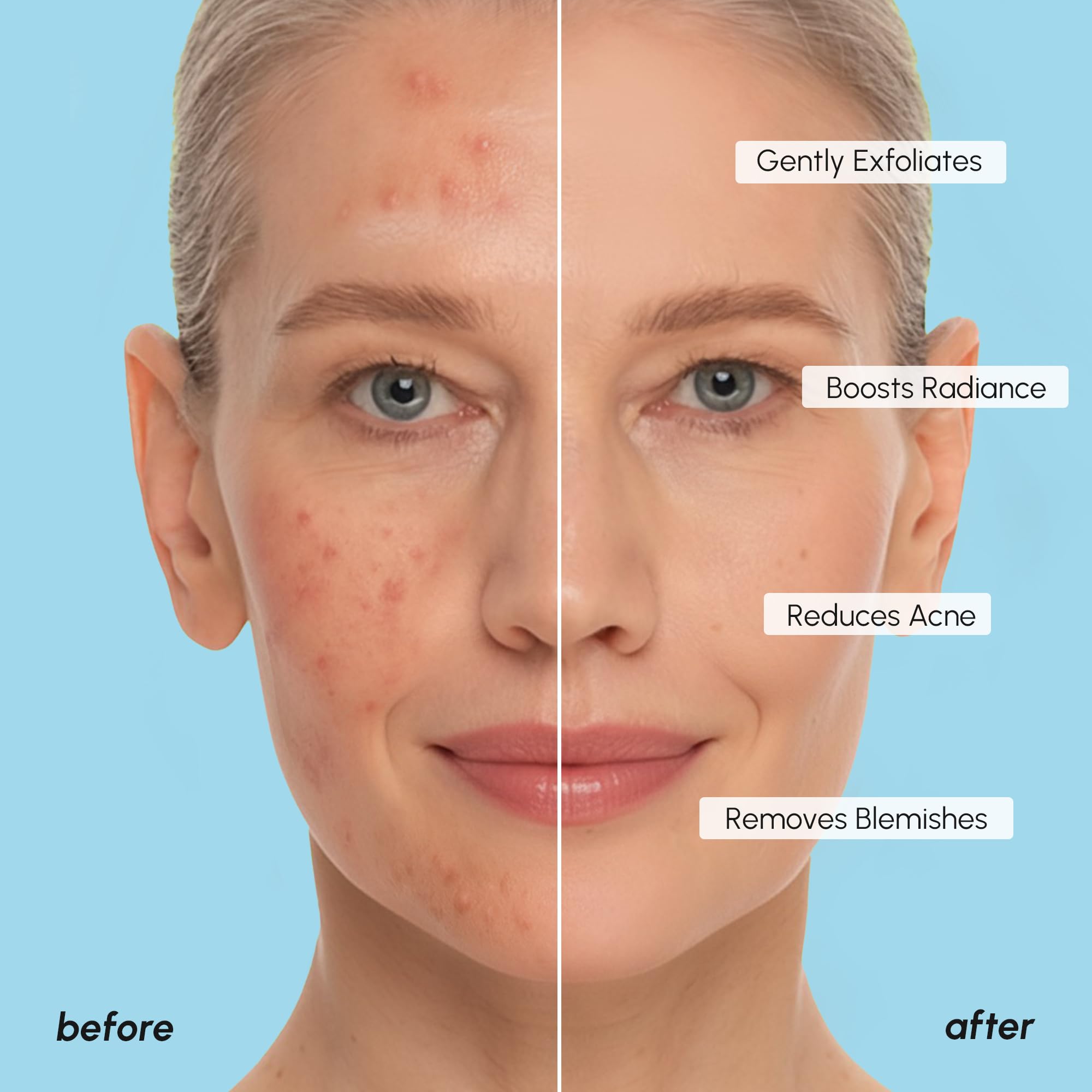 MAREE Glycolic Pads pore-refinement close-up hints at smoother skin texture