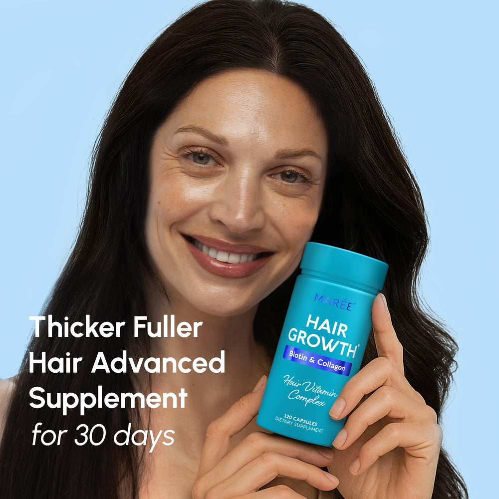 MAREE Hair Growth Pour Bottle, easy daily dose for nourishing hair from within.
