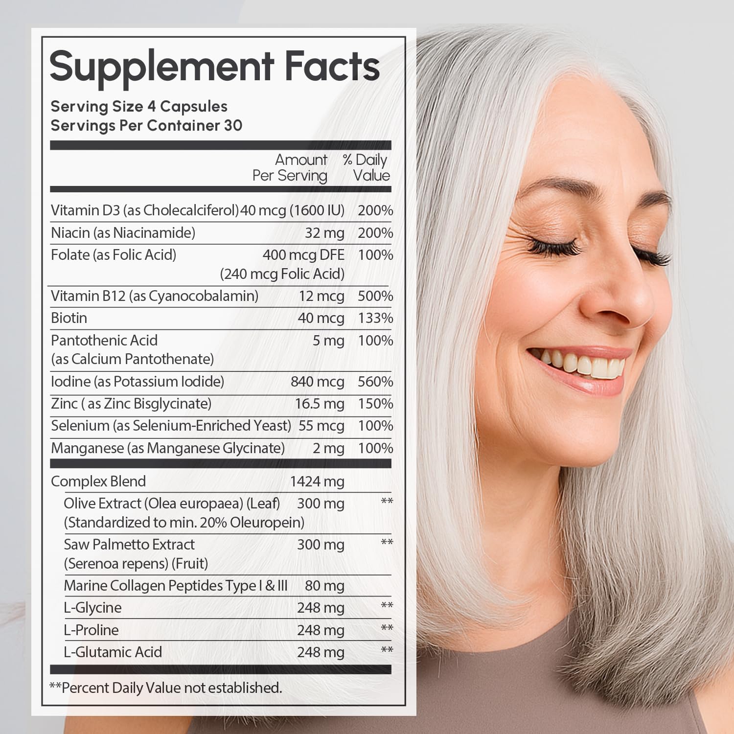 MAREE Hair Growth Swatches on desk, packaging and capsule textures showcased.