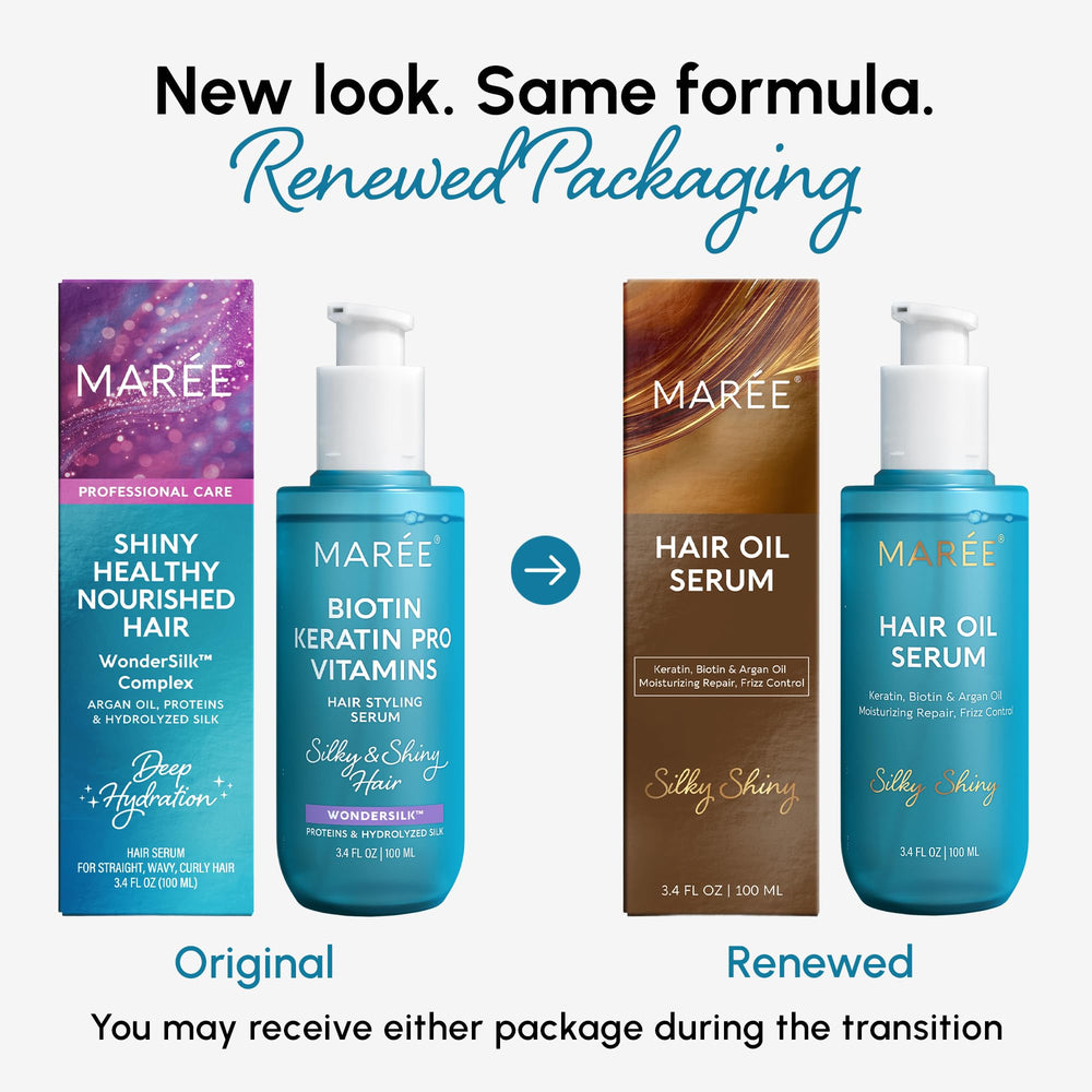 MAREE hair oil argan oil drop highlights nourishment and smoothness