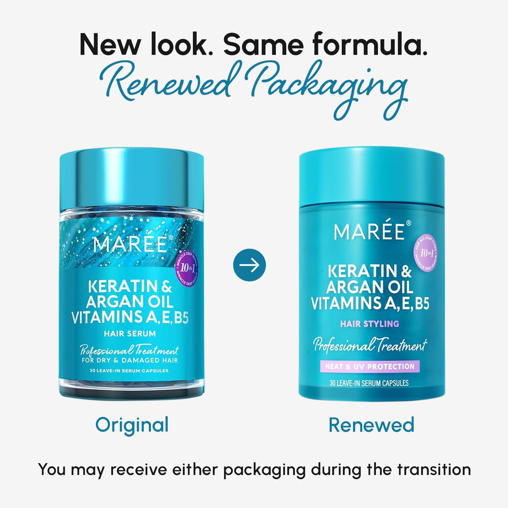 MAREE Hair Oil keratin vitamin blend highlights nourishing protection for dry, damaged hair
