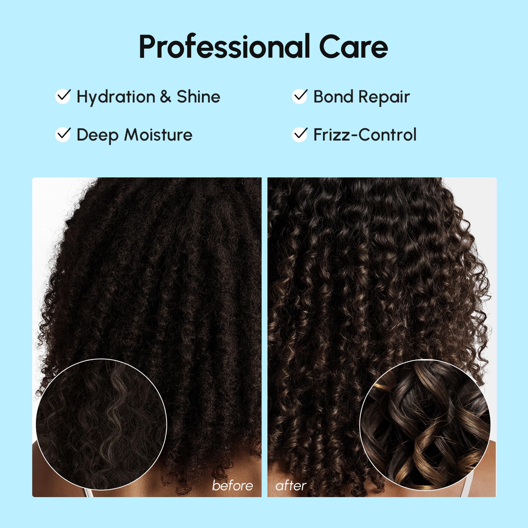 MAREE Hair Oil smoothing gloss indicates salon-like shine and managed frizz