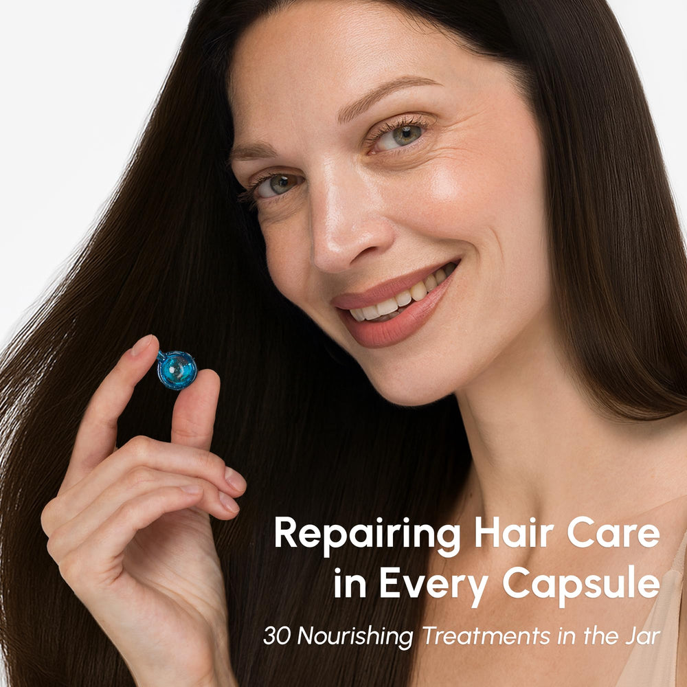 MAREE Hair Oil split-end repair image demonstrates sealant effect for smooth strands