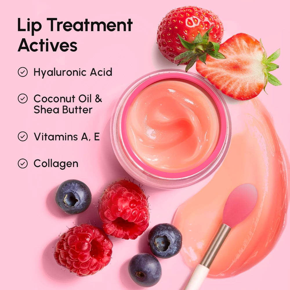 MAREE Lip Mask Overnight night routine image suggests a soothing before-bed lip ritual.