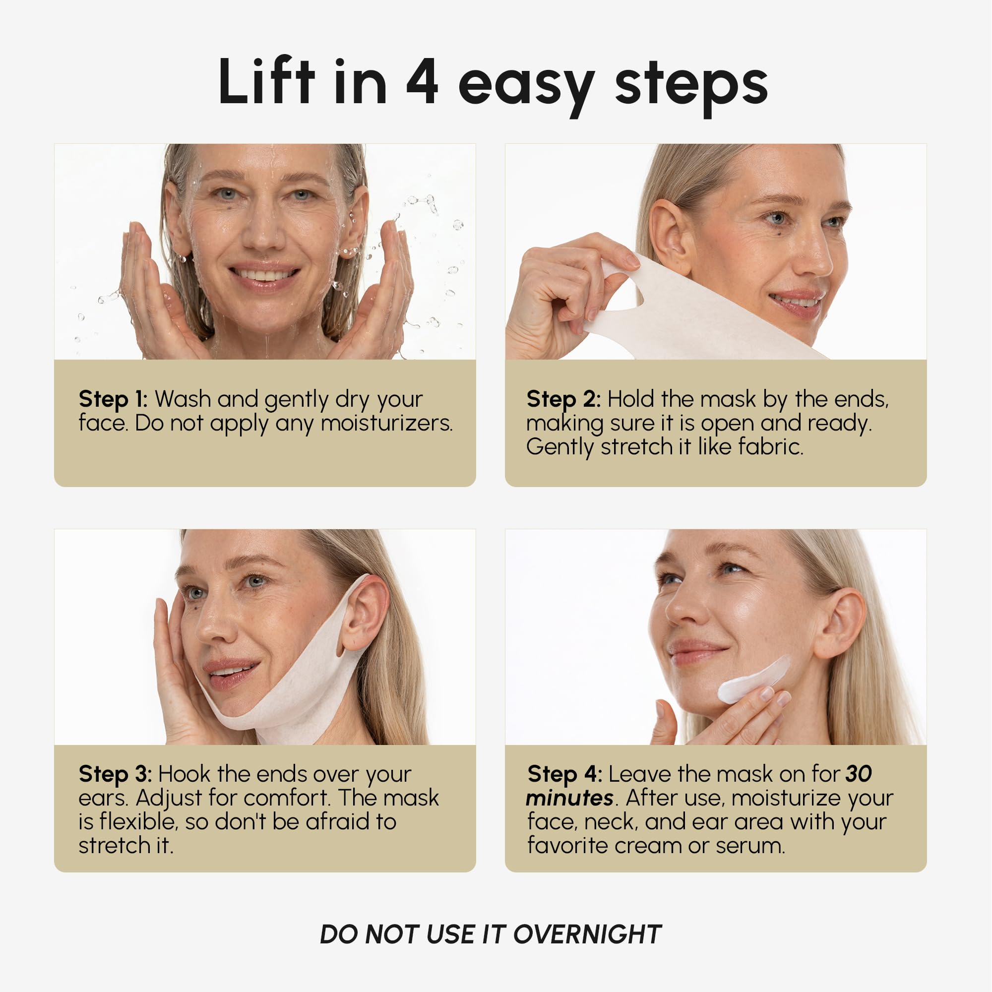 MAREE nighttime use on pillow for comfortable overnight shaping