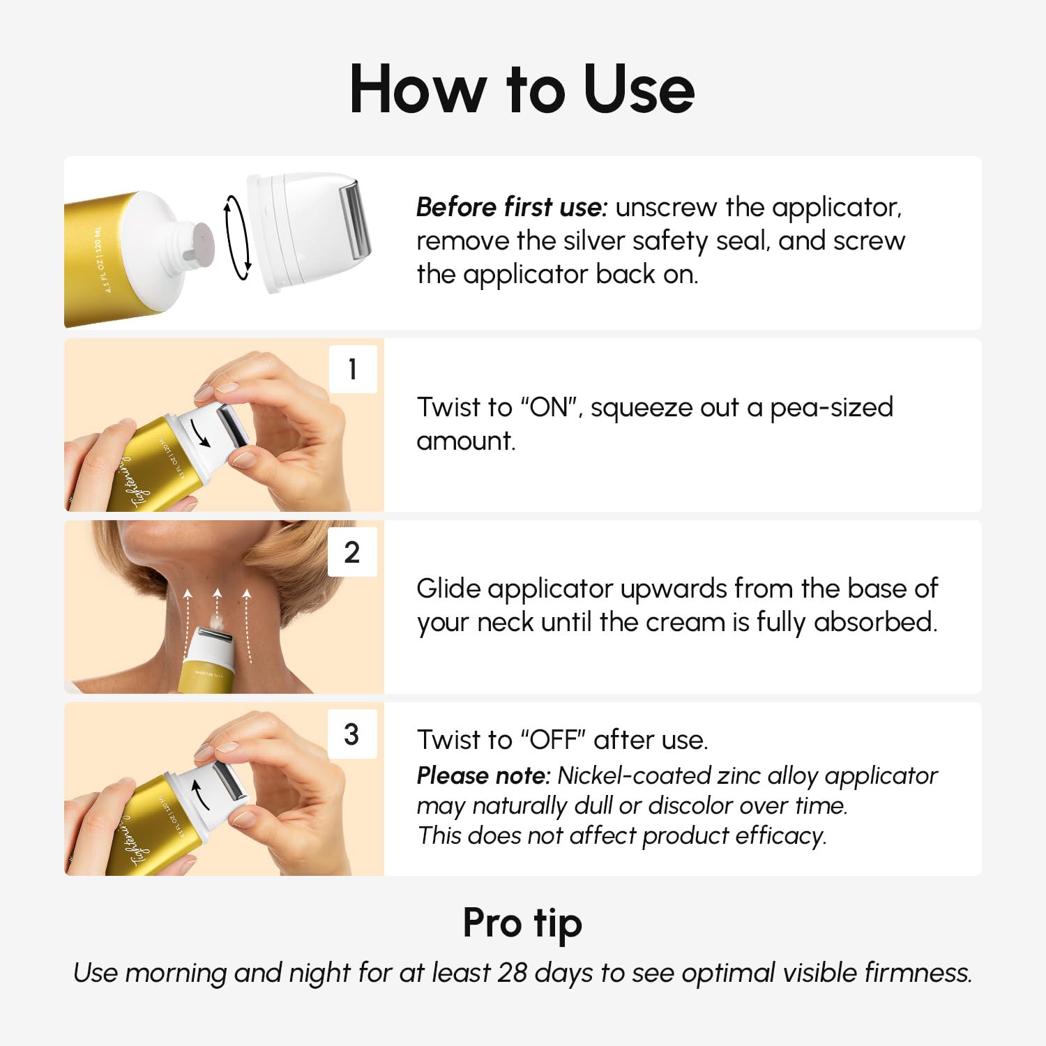 MAREE packaging bottle display reflects premium neck care.