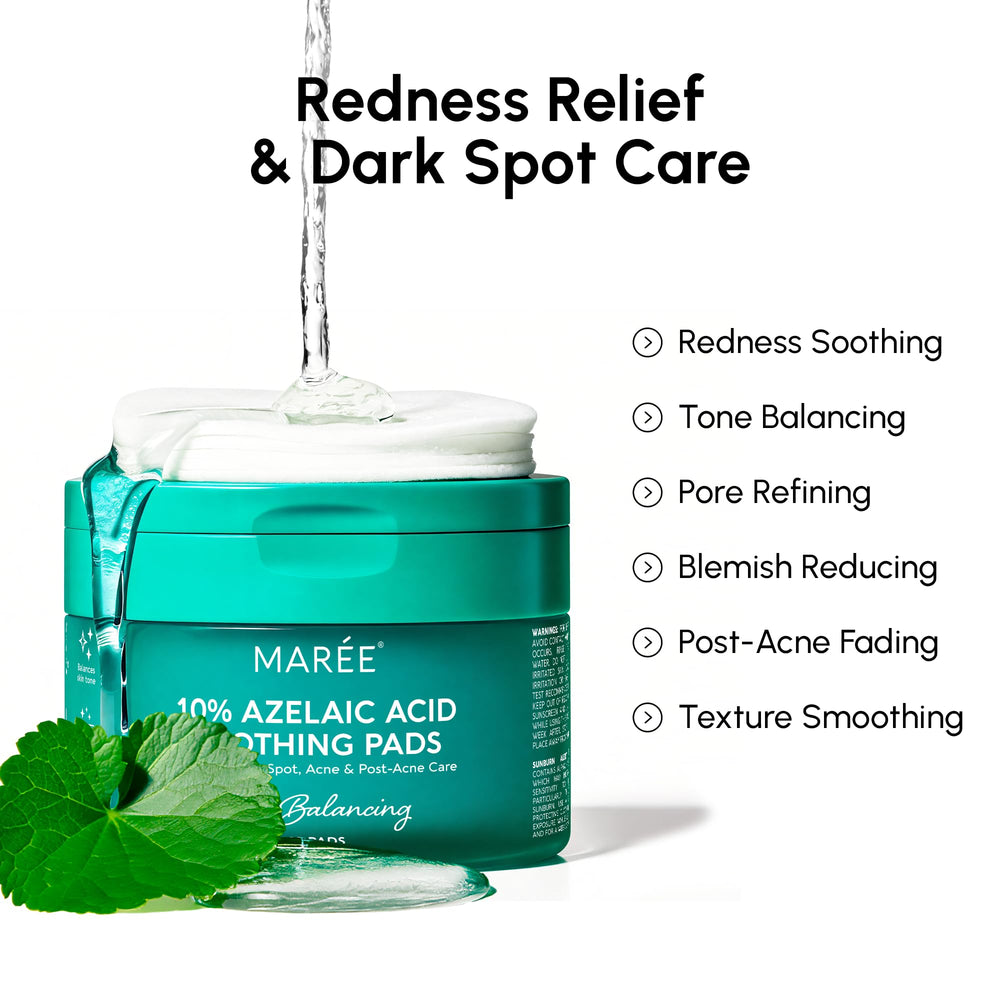 MAREE pads-in-hand demonstrates easy daily skincare use.