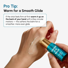 MAREE Under Eye Balm Stick close-up texture shows creamy, smoothing action