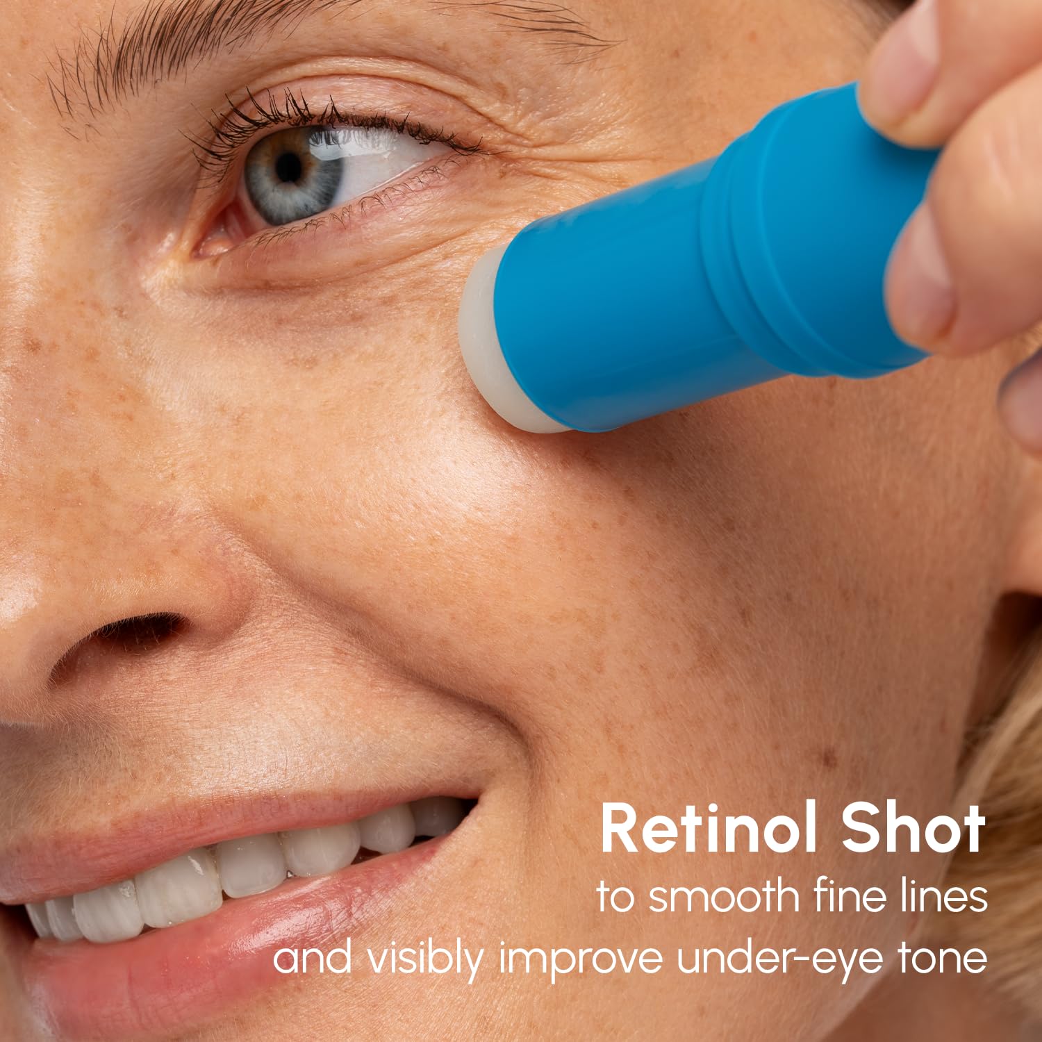 MAREE Under Eye Balm Stick close-up reveals creamy texture ready for under-eye use.