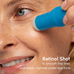 MAREE Under Eye Balm Stick close-up reveals creamy texture ready for under-eye use.