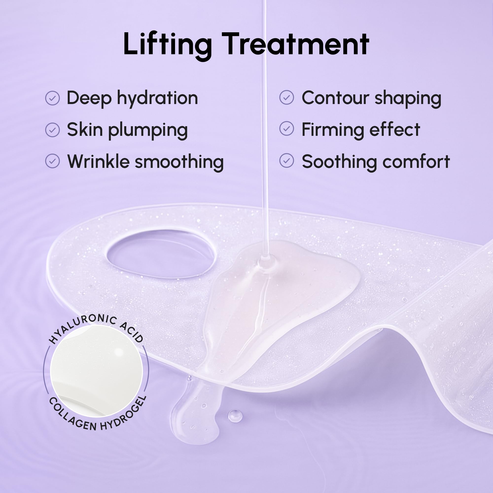 MAREE V Line Lifting Mask hydration-cream-texture emphasizes moisture for smoother skin