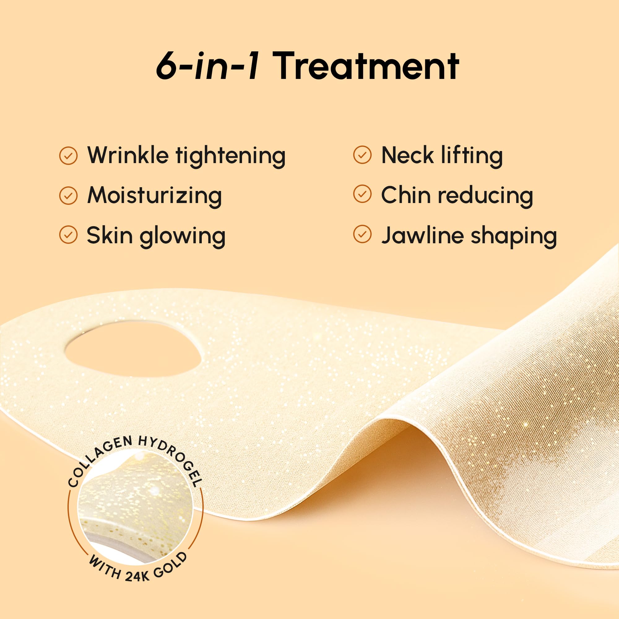 Targeted neck area covered by MAREE V Line lifting mask