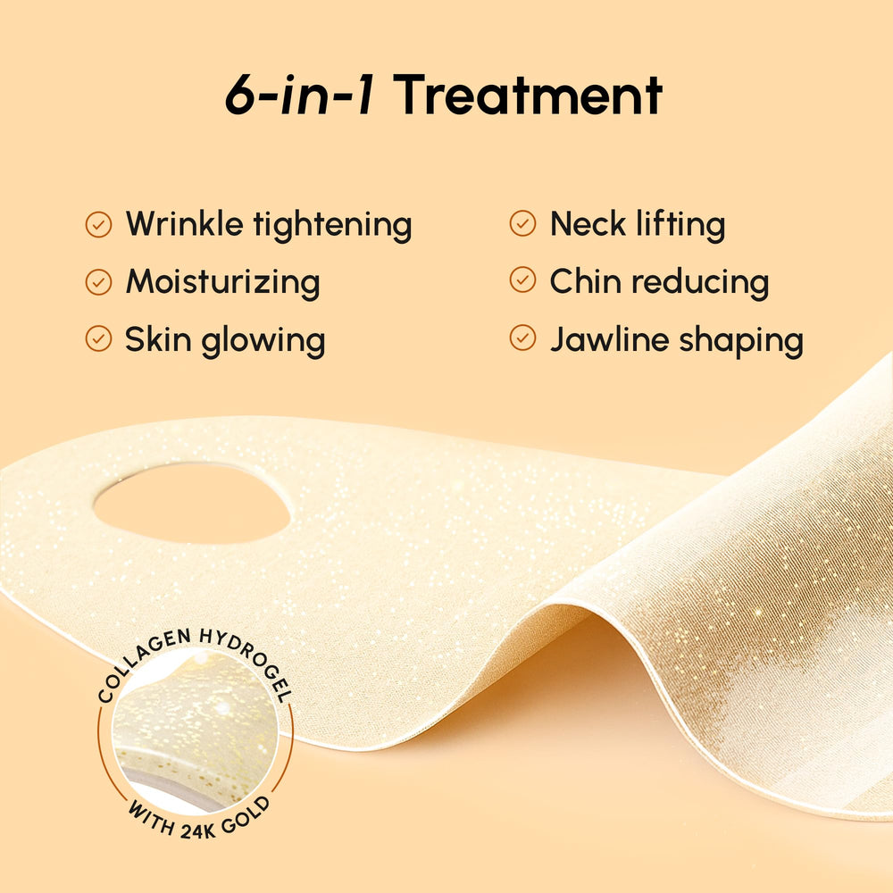 Targeted neck area covered by MAREE V Line lifting mask