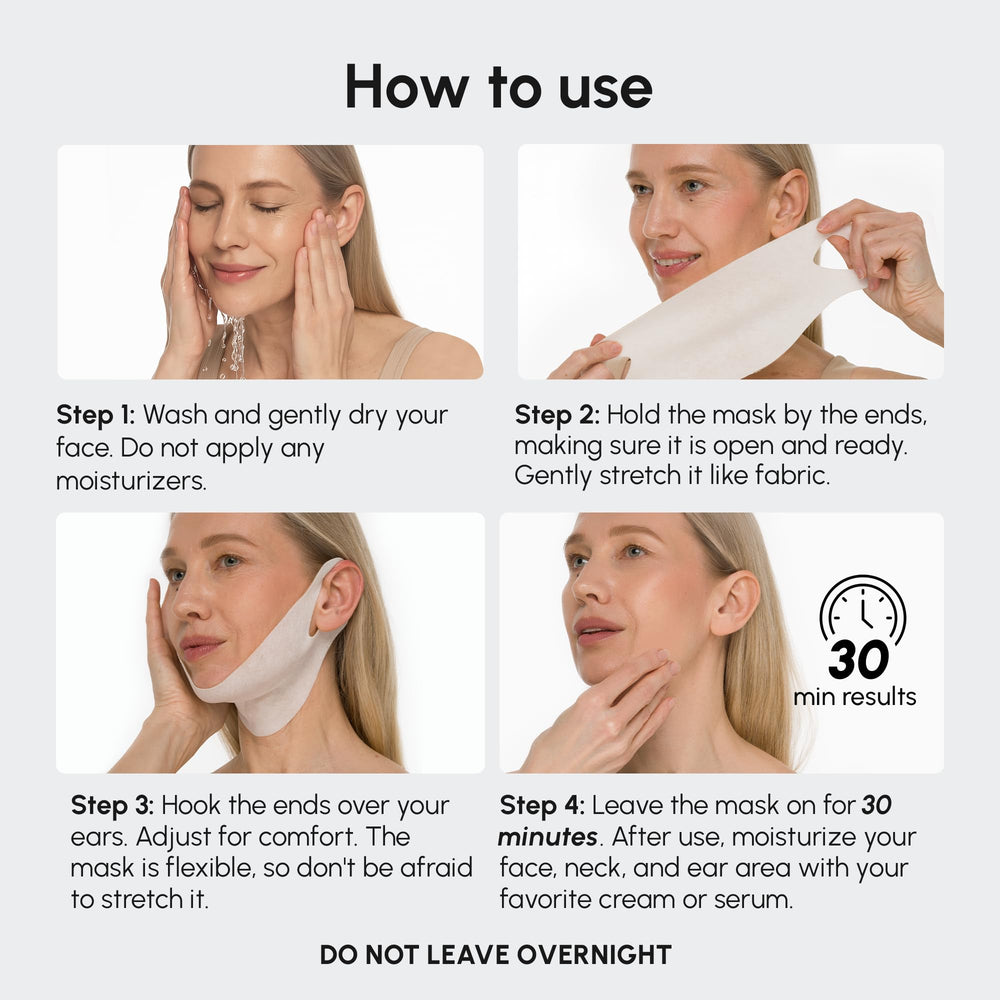 MAREE V Line Lifting Mask neck-firming-look shows lifted neck appearance