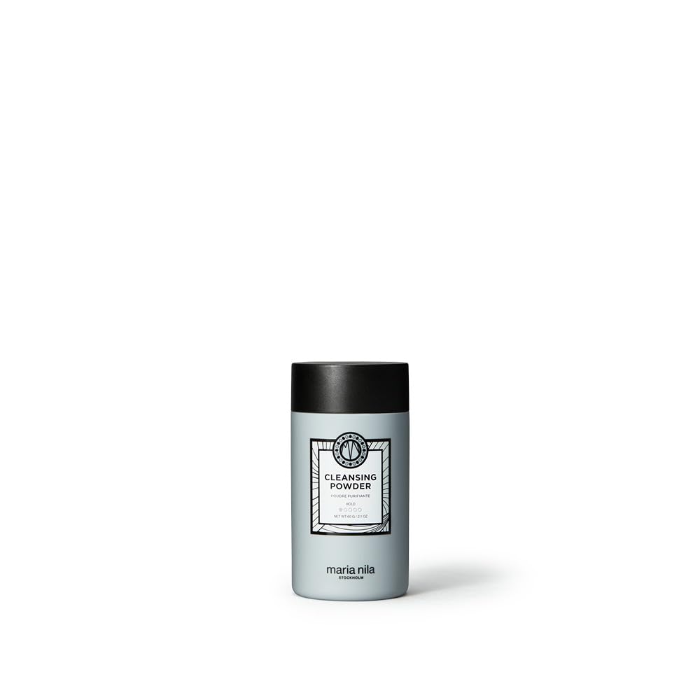 Maria Nila Cleansing Powder bottle close-up for quick scalp refreshment
