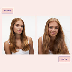 Maria Nila Cleansing Powder applied to dry roots for volume and matte finish
