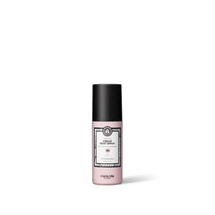 Maria Nila Cream Heat Spray bottle highlighting heat protection and shine benefits.