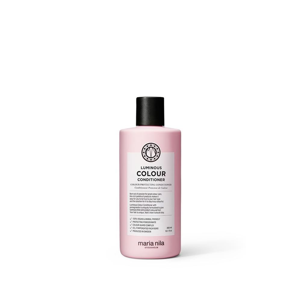 Maria Nila Luminous Colour Conditioner bottle showing color-protecting detangling care