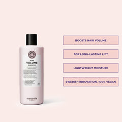 Maria Nila Pure Volume Shampoo lather demonstrates cleansing action for shine.