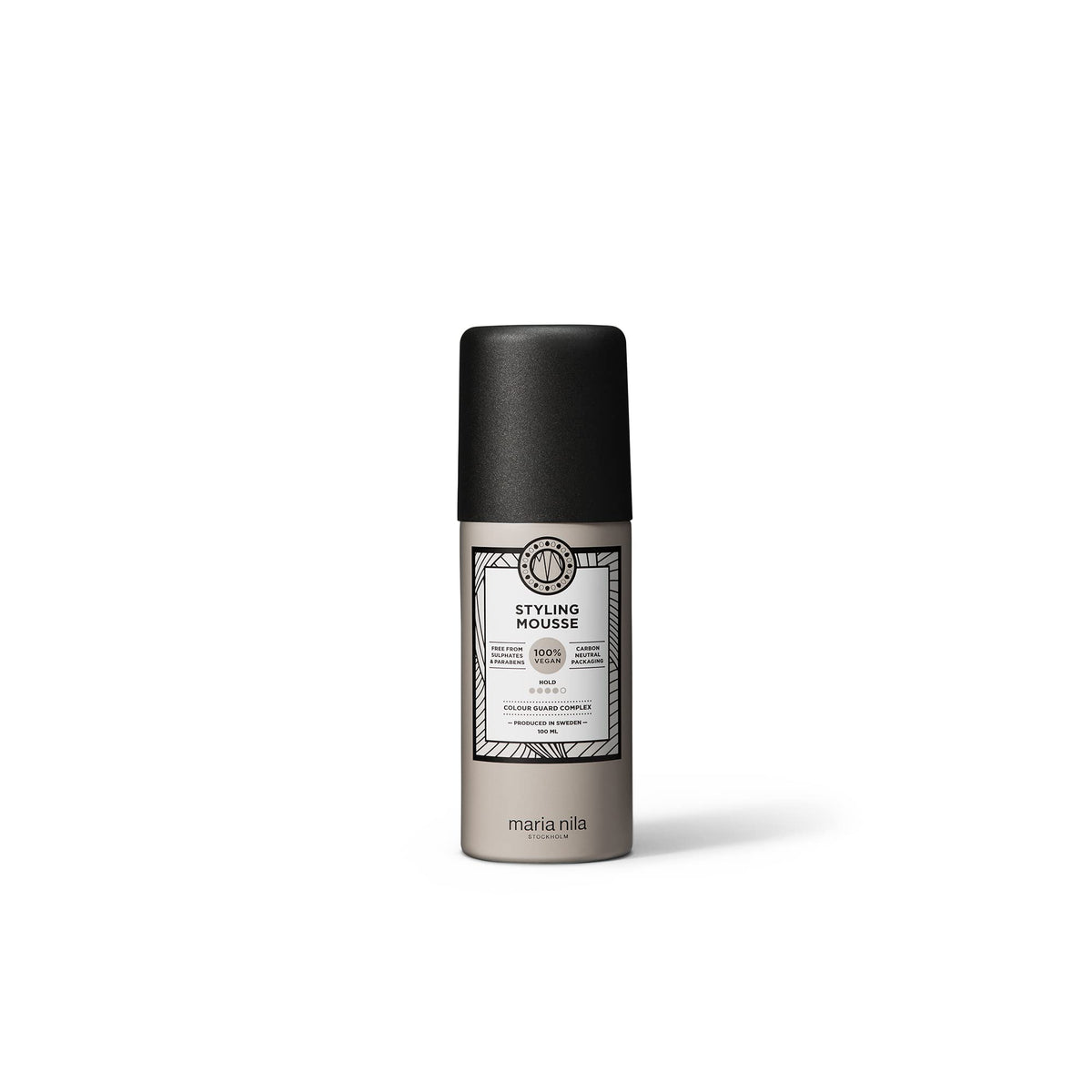 Maria Nila Styling Mousse bottle for voluminous, color-safe styling.